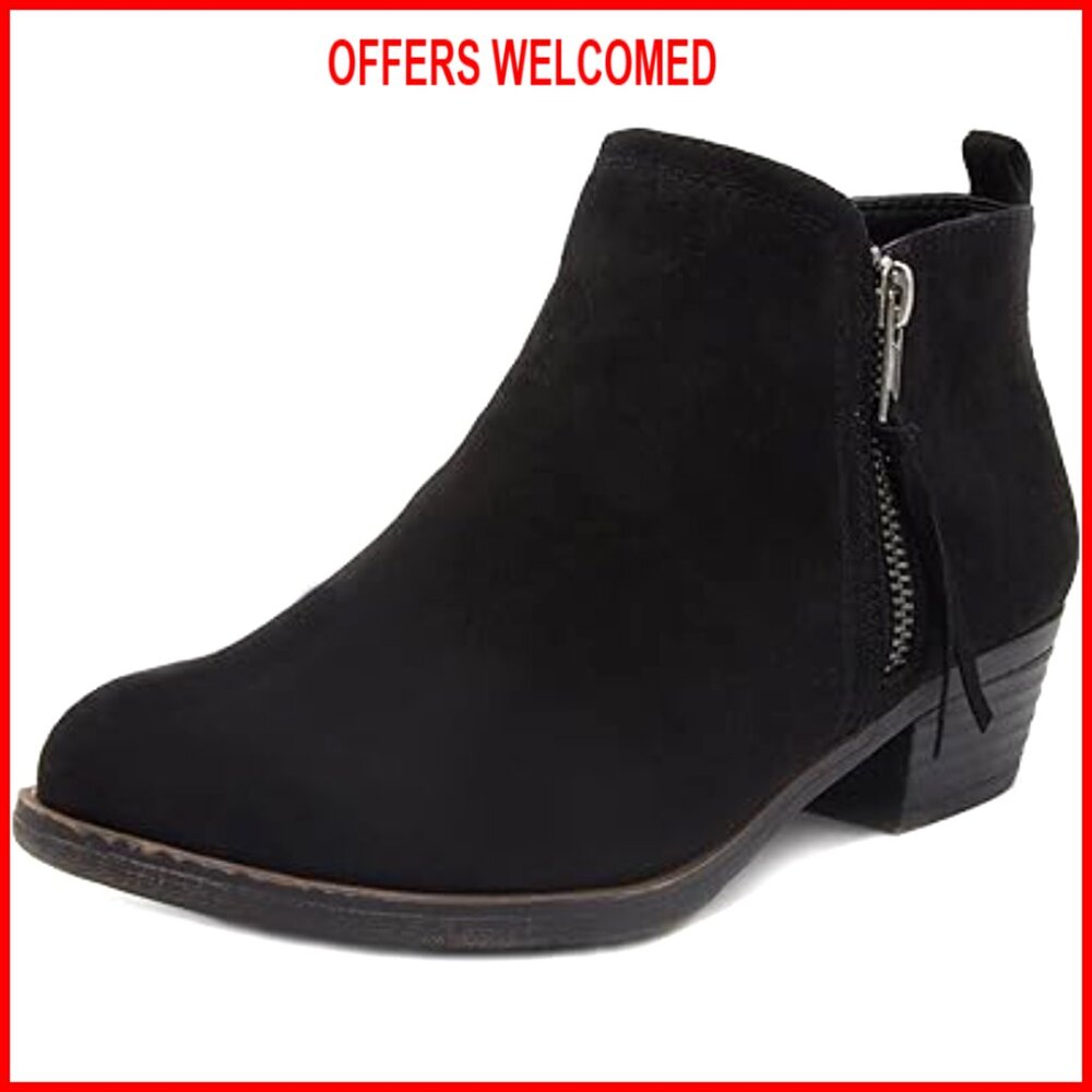 Ankle Bootie With Zip Closure And 1.5 Inch Heel